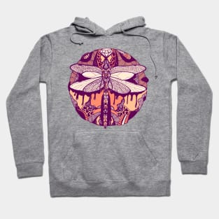 Peach Circle of the Dragonfly Hoodie